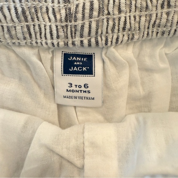 Janie and Jack Infant Striped Seersucker Pants 3-6 Months Blue 100% Cotton - Picture 4 of 7